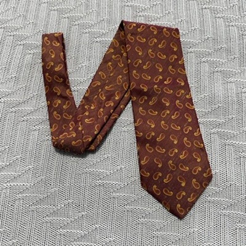 Ermenegildo Zegna Ermenegildo Zegna brown paisley silk tie Size ONE SIZE - 1 Thumbnail