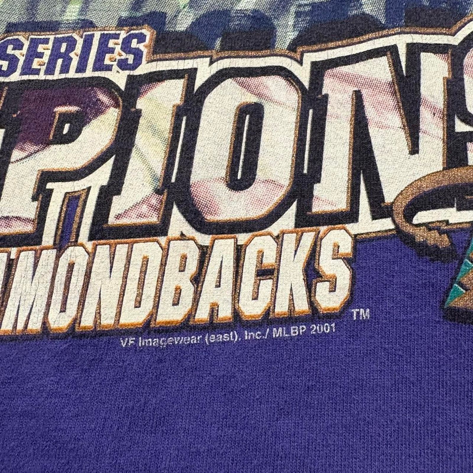 MLB × Vintage Crazy Vintage Lee Sport World Series Diamondbacks T Shirt Size US XL / EU 56 / 4 - 4 Thumbnail