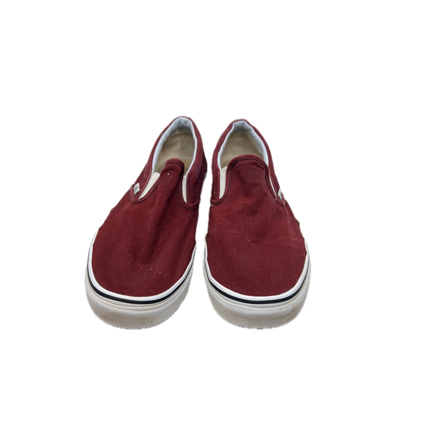 Vans VANS Canvas Burgundy Low Top Skate Shoes Mens 10 Size US 10 / EU 43 - 1 Thumbnail
