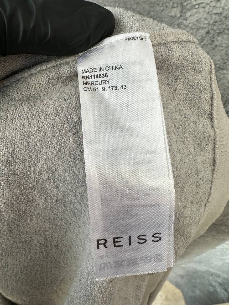 Reiss REISS Mercury Towelling Hoodie Gray With Pocket Size US XL / EU 56 / 4 - 15 Thumbnail