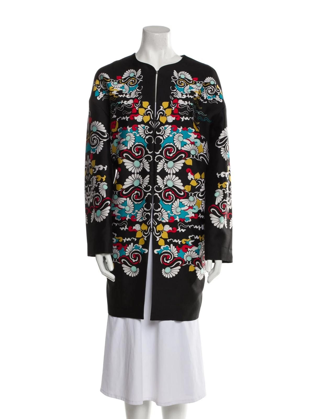 Diane von Furstenberg Diane von Furstenberg Wool Floral Print Coat Size: S Size S / US 4 / IT 40 - 1 Thumbnail
