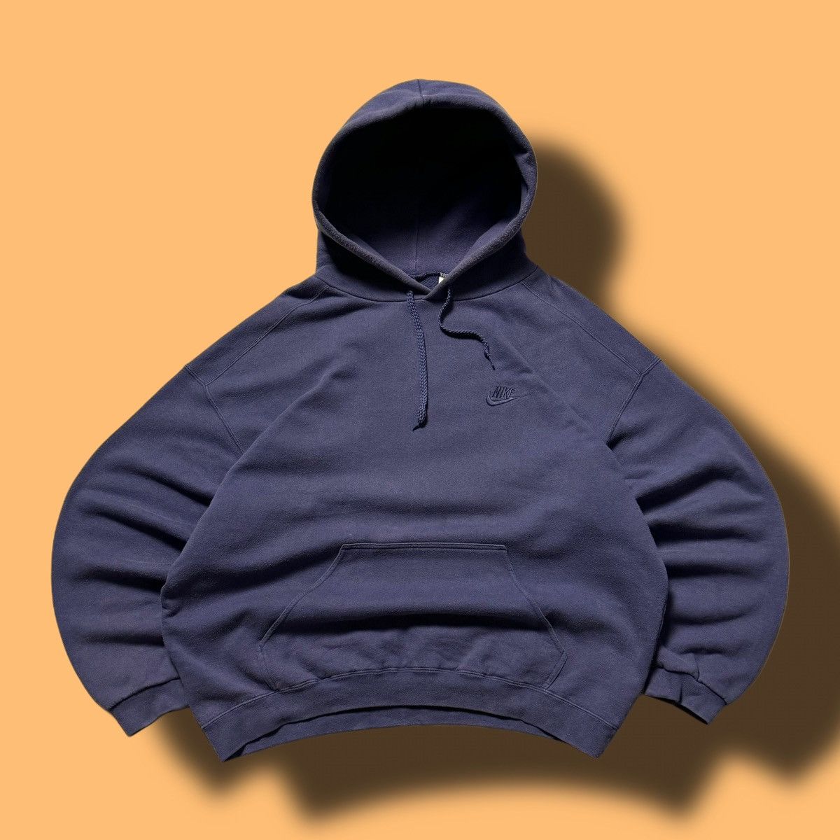 90s Nike Vintage Oversize Boxy Fit Mini Logo Hoodie Spellout