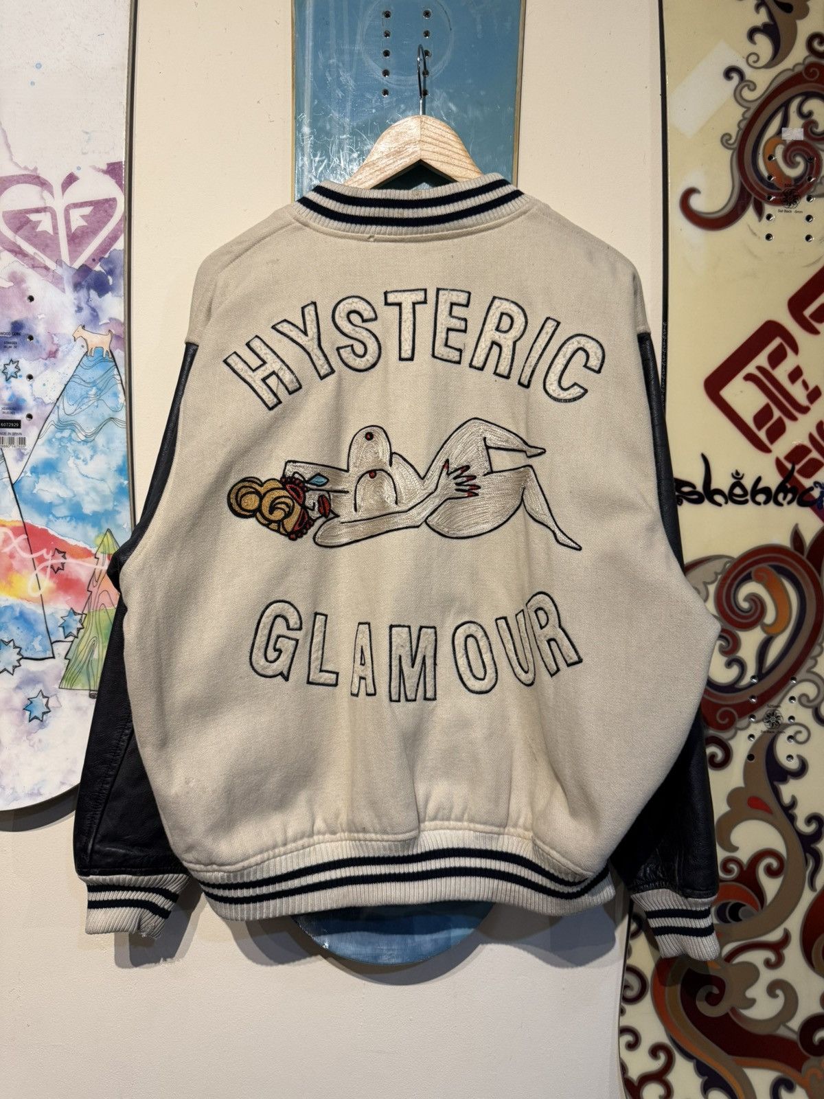 Hysteric Glamour HYSTERIC GLAMOUR PIN UP Varsity Leather Jacket Size US XL / EU 56 / 4 - 1 Thumbnail