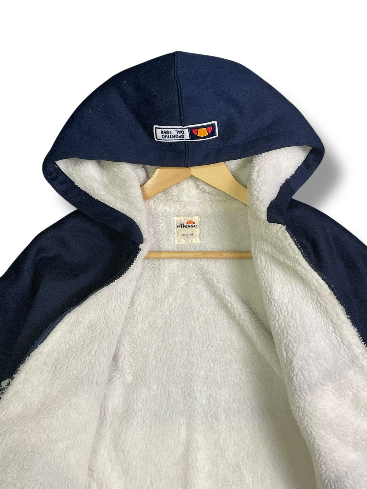 Designer × Ellesse × Vintage Ellese Two Tones Lined Fleece Zipper Sweater (37) Size US M / EU 48-50 / 2 - 3 Thumbnail