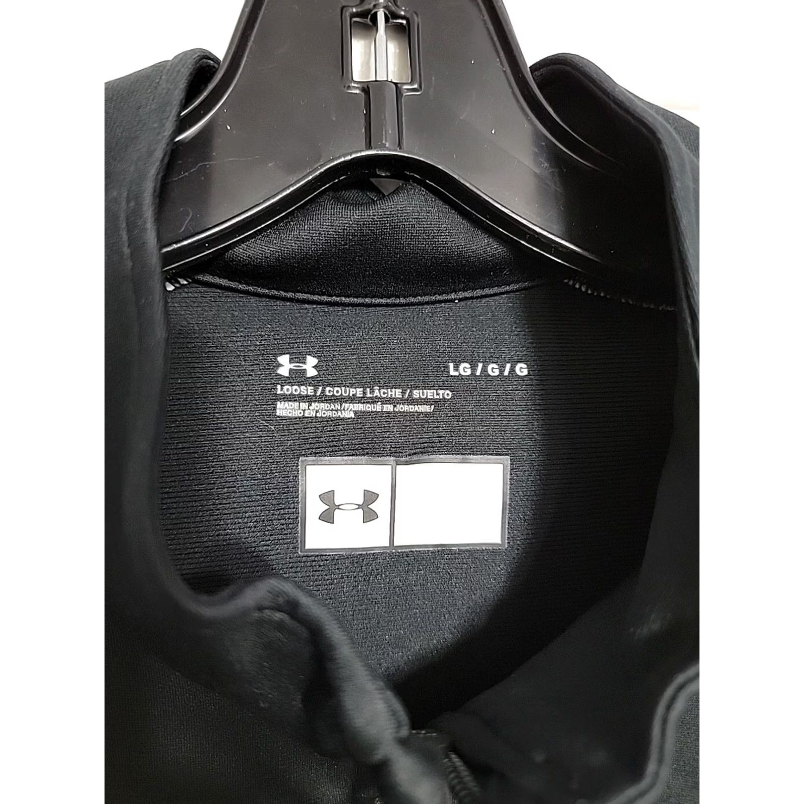 Under Armour Under armour Men’s Double Pocket Quarter Zip Sweatshirt Black 100% Polyester Long Sleeve Zip Pockets Size L Mens Size US L / EU 52-54 / 3 - 4 Thumbnail
