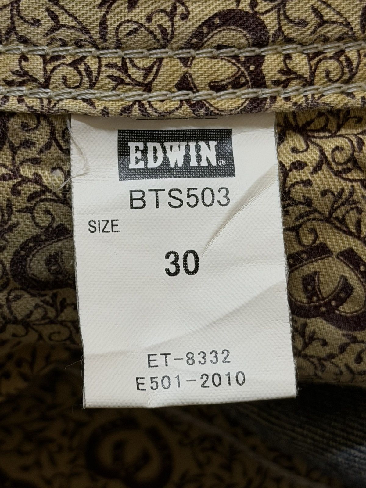 Edwin Edwin 503 Blue Trip Faded Wash Carpenter Paint Splatter Size US 33 - 7 Thumbnail