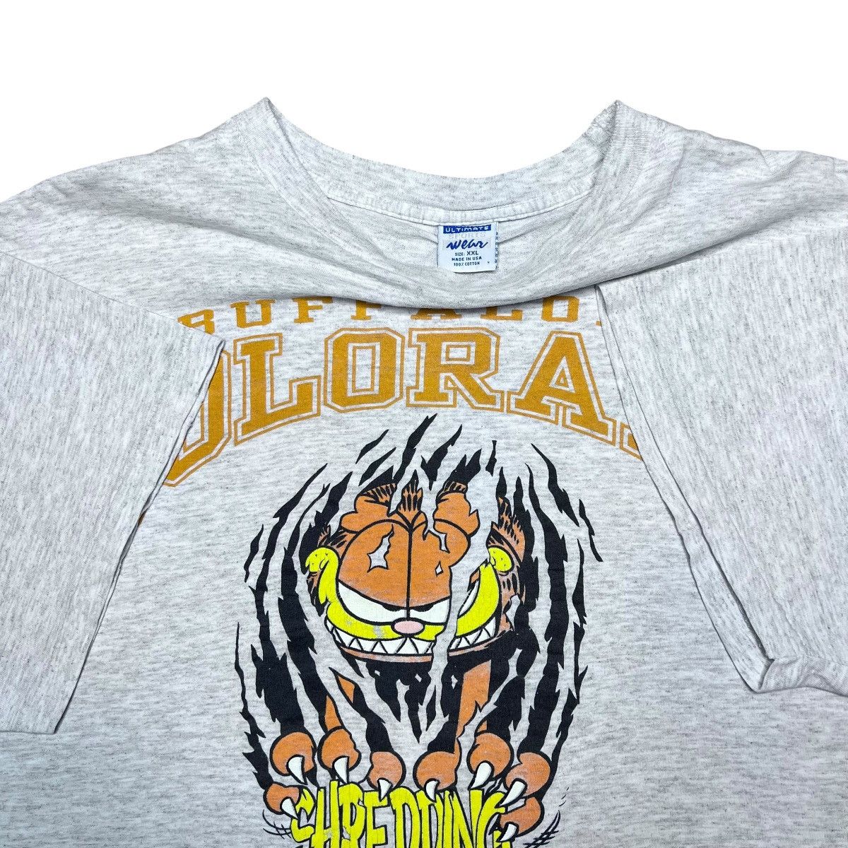 NCAA 1990s Colorado Buffaloes Garfield Shredding Competition Tee Size US XXL / EU 58 / 5 - 2 Thumbnail