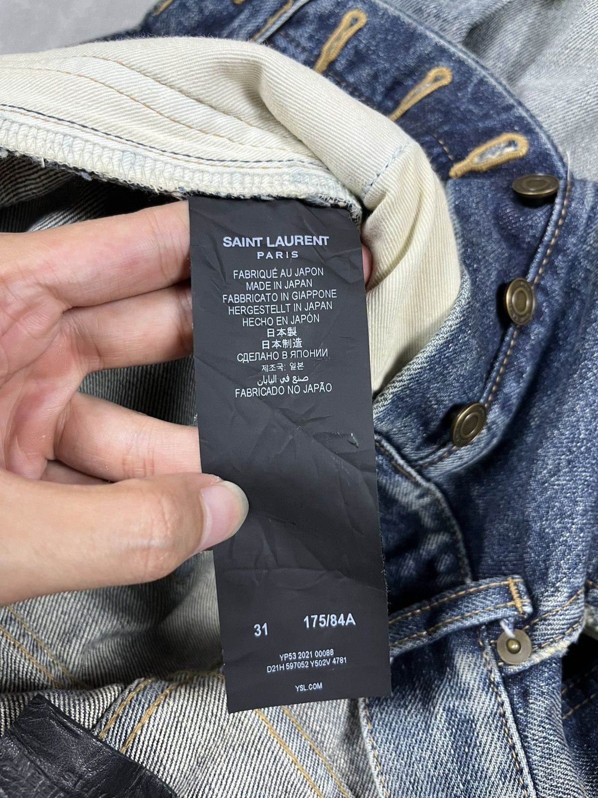 Saint Laurent Paris Saint Laurent denim pants Size US 31 - 16 Thumbnail