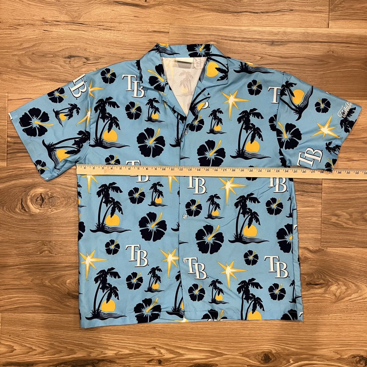 Other Tampa Bay Rays Mens Large Blue Hawaiian Button Down MLB Size US L / EU 52-54 / 3 - 6 Thumbnail