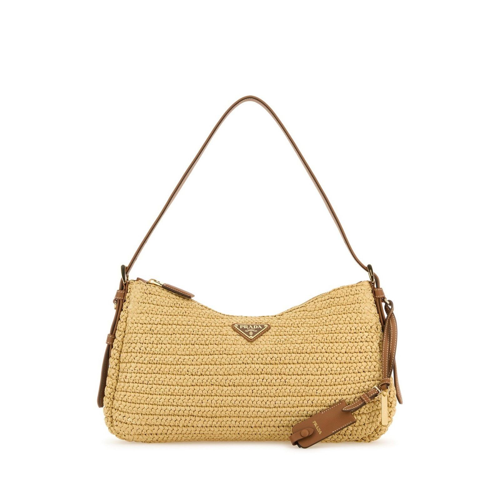 Prada PRADA Aimee Large Beige Brown Raffia Shoulder Bag New And Au Size ONE SIZE - 1 Thumbnail