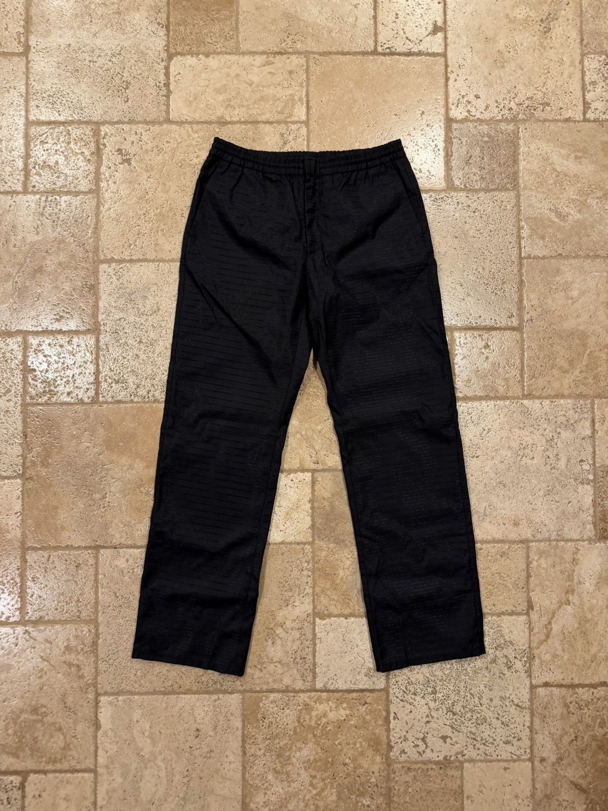 Prada Prada Re-Nylon Tonal Logo Print Monogram Black Track Pants Size US 36 / EU 52 - 17 Thumbnail