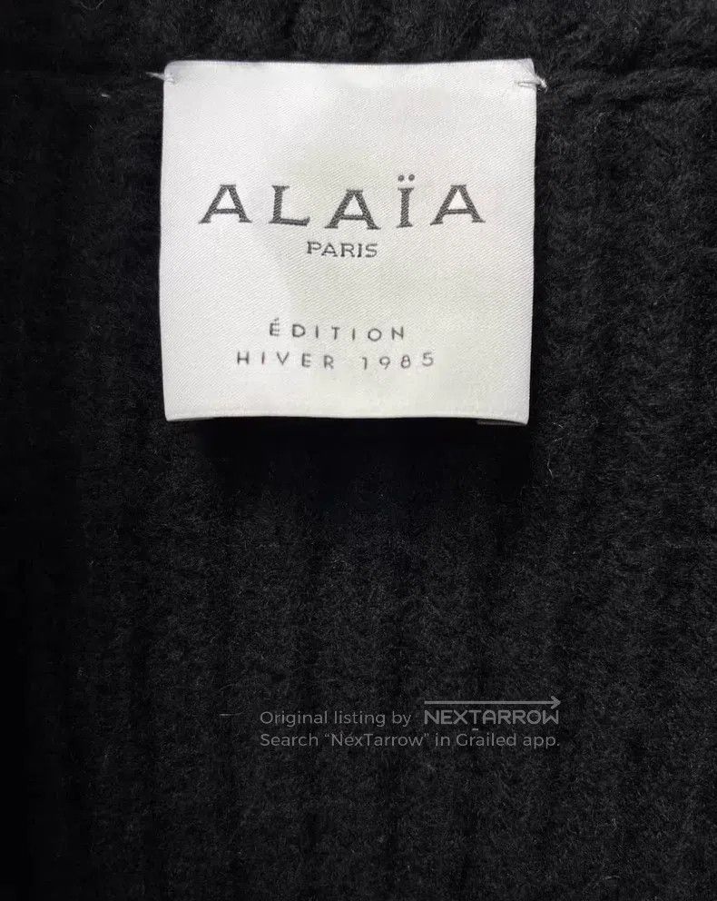 Alaia Alaia Black Ribbed Knit Open Cardigan Jacket Size XS / US 0-2 / IT 36-38 - 4 Thumbnail