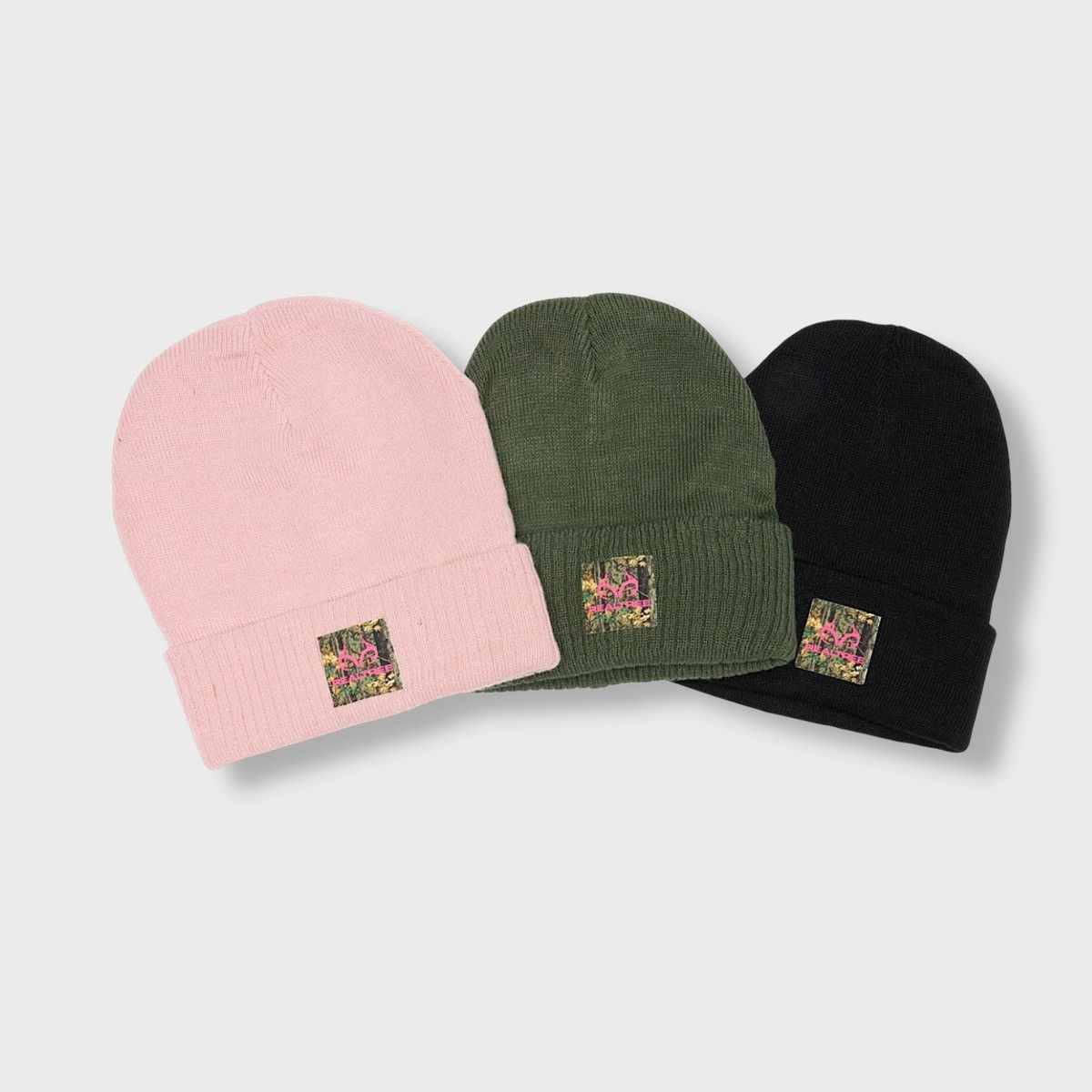 Realtree 3-Pack Real Tree Ribbed Cuff Beanie Hat Sz OS Size ONE SIZE - 3 Thumbnail