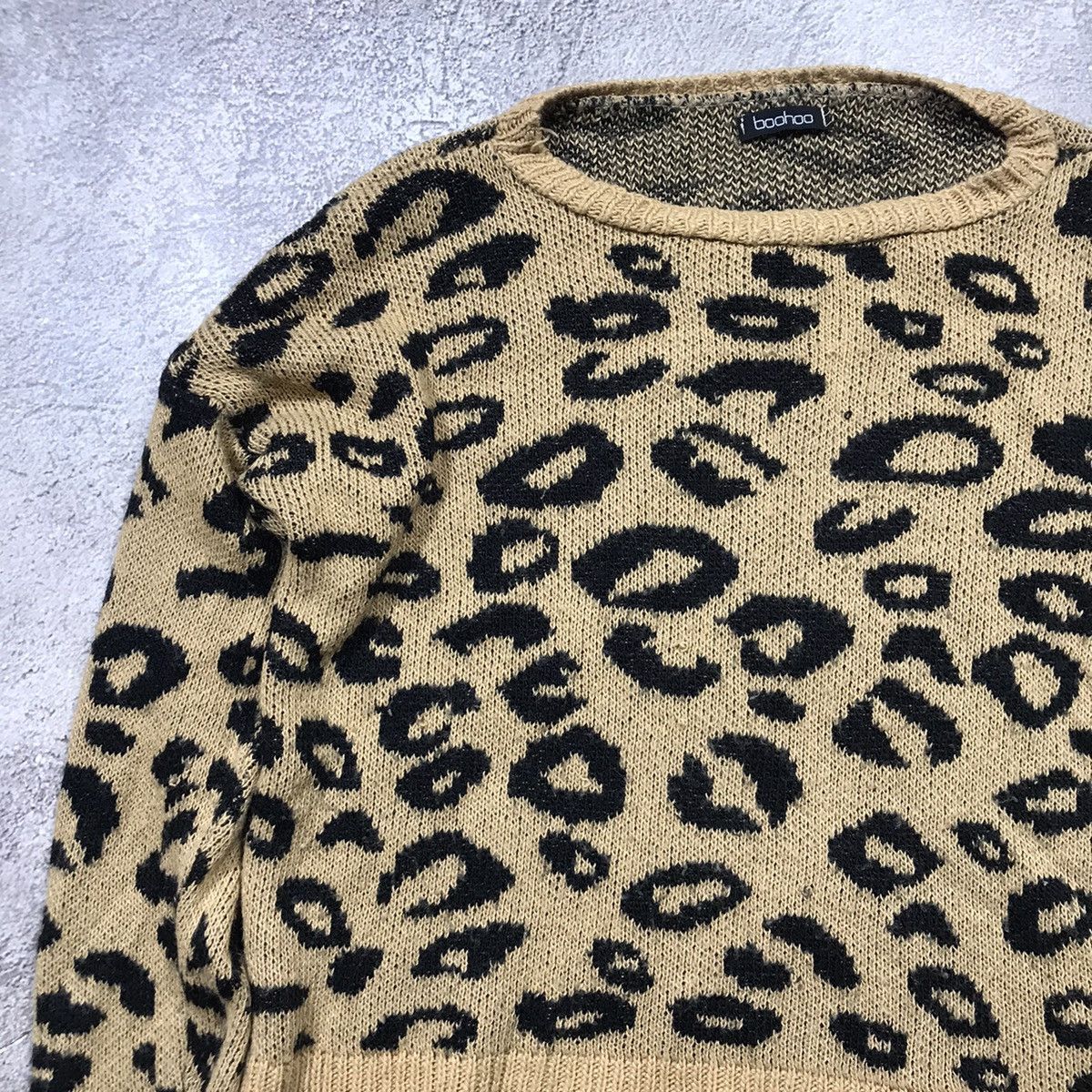 Vintage Vintage Y2K Leopard Print Oversized Knit Sweater Grunge M Size M / US 6-8 / IT 42-44 - 2 Thumbnail