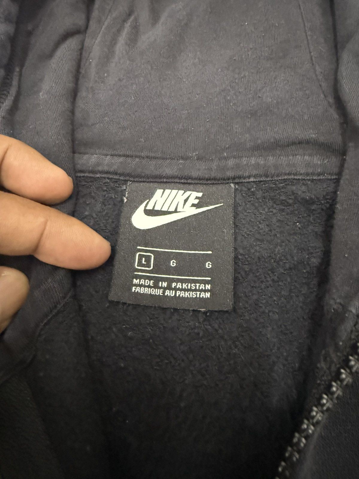Nike 🔥 Y2K Nike JUST DO IT Faded Black Sweat Zipper Hoodie - L Size US L / EU 52-54 / 3 - 8 Thumbnail