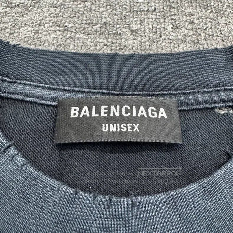 Balenciaga Balenciaga Ripped Distressed Letter Printed Short Sleeve Size US XS / EU 42 / 0 - 2 Thumbnail