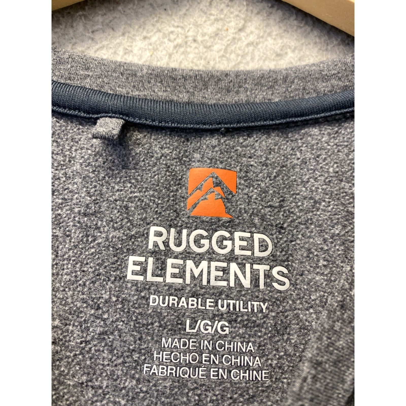 Vintage Rugged Elements Men's Soft Stretch Crew Long Sleeve Shirt-Gray L Size US L / EU 52-54 / 3 - 3 Thumbnail