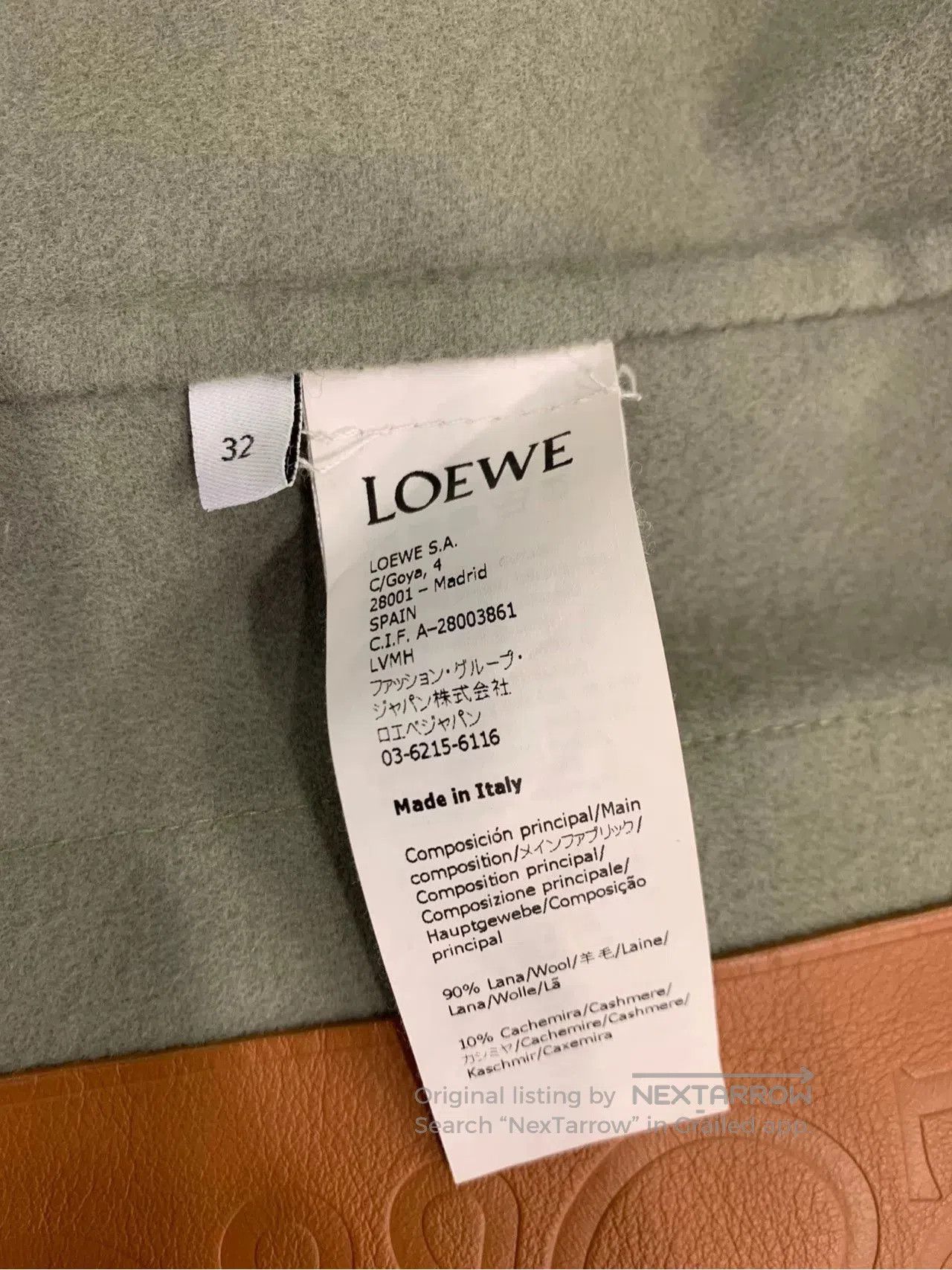 Loewe LOEWE Green Belted Hooded Coat. Size US S / EU 44-46 / 1 - 5 Thumbnail