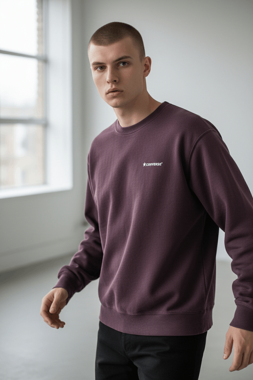 Converse Vintage 2000's CONVERSE Plain Jumper Sweatshirt Size US XL / EU 56 / 4 - 3 Thumbnail