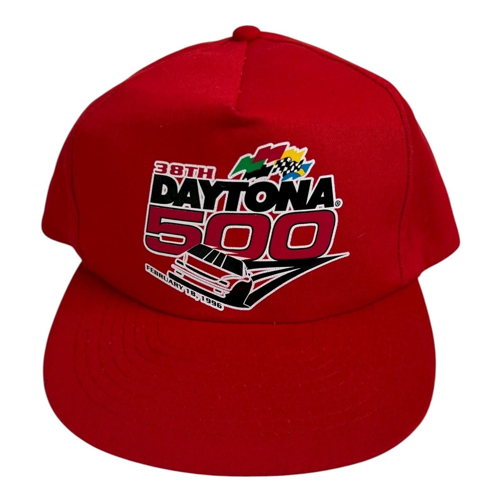 Other Vintage Daytona 500 Hat Cap Snap Back Mens Red NASCAR Racing Size ONE SIZE - 1 Thumbnail
