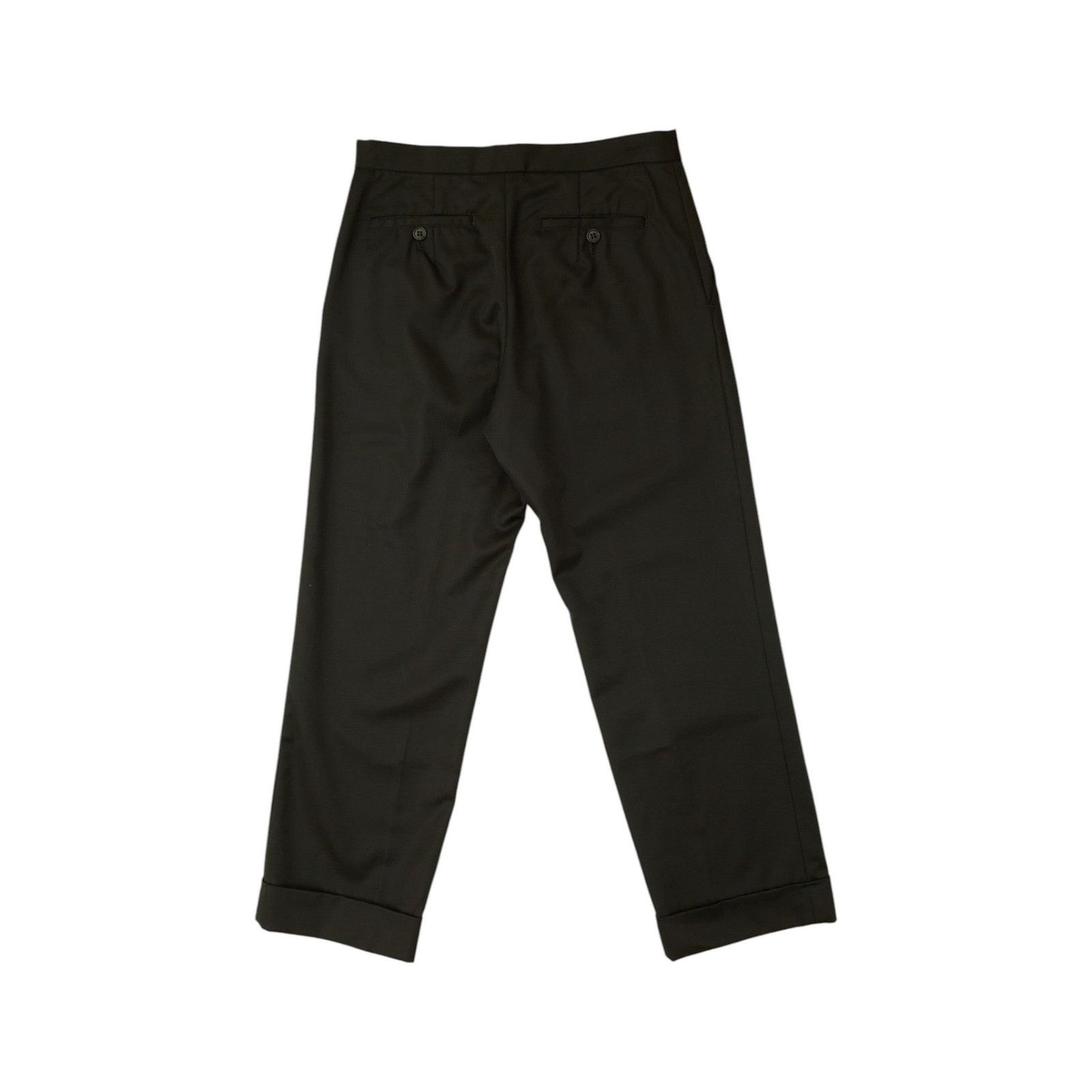 Yohji Yamamoto Black Wool Pants Size 28" / US 6 / IT 42 - 2 Thumbnail