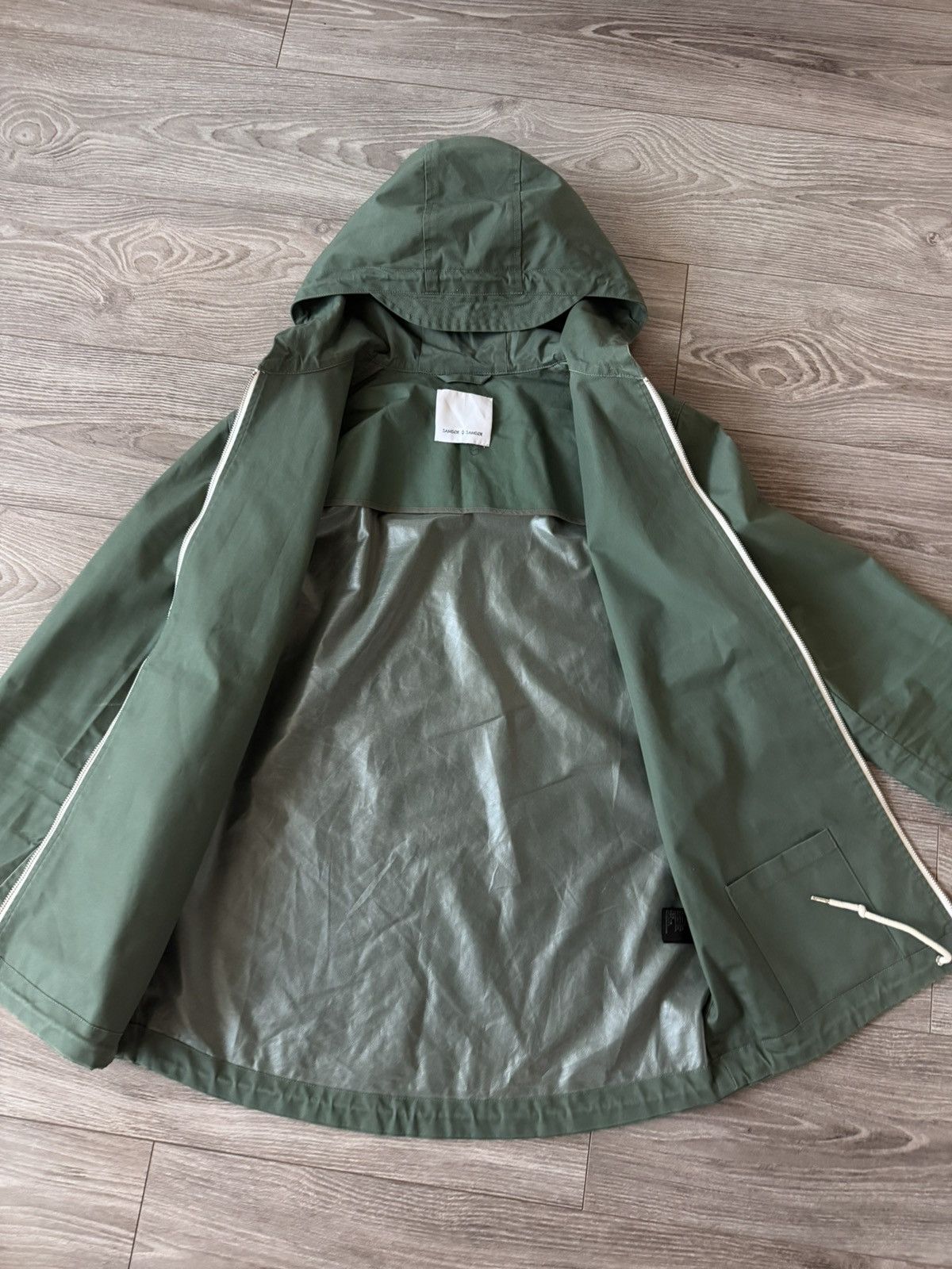 Samsoe Samsoe Samsoe Samsoe Dalgarno Thyme Waxed Waterproof Jacket Size US L / EU 52-54 / 3 - 20 Thumbnail