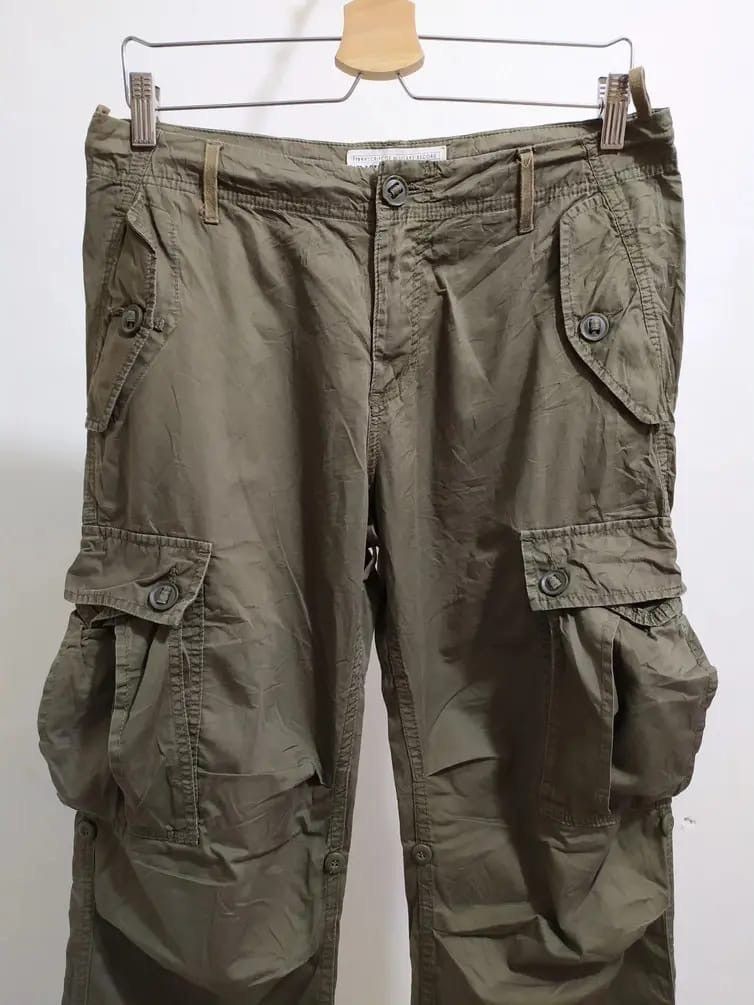 Japanese Brand BACK NUMBER Drawstring Waist/Hem MultiPocket Tactical Pants Size US 30 / EU 46 - 2 Thumbnail