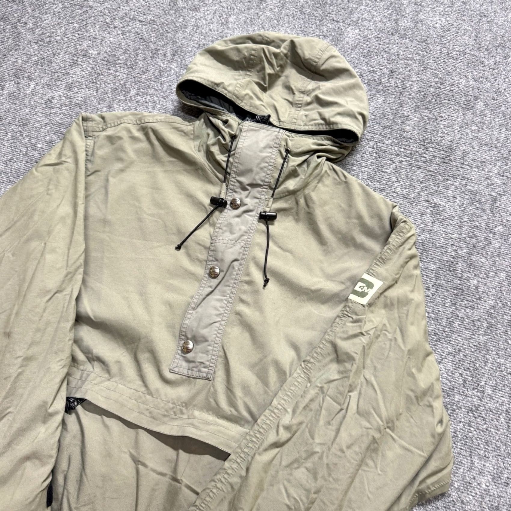The Unbranded Brand Capp3l Anorak Jacket Men's L Gray Windbreaker 100% Polyester Windproof 1/4 Button Up Size US L / EU 52-54 / 3 - 2 Thumbnail