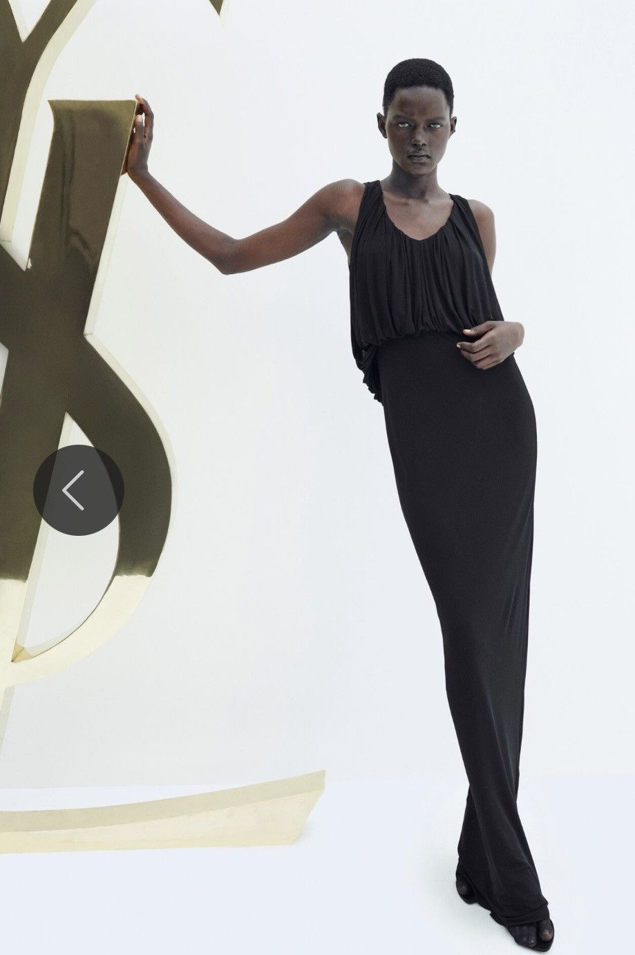 Saint Laurent Paris Saint Laurent Long Dress with draped top/open back Size M / US 6-8 / IT 42-44 - 4 Thumbnail
