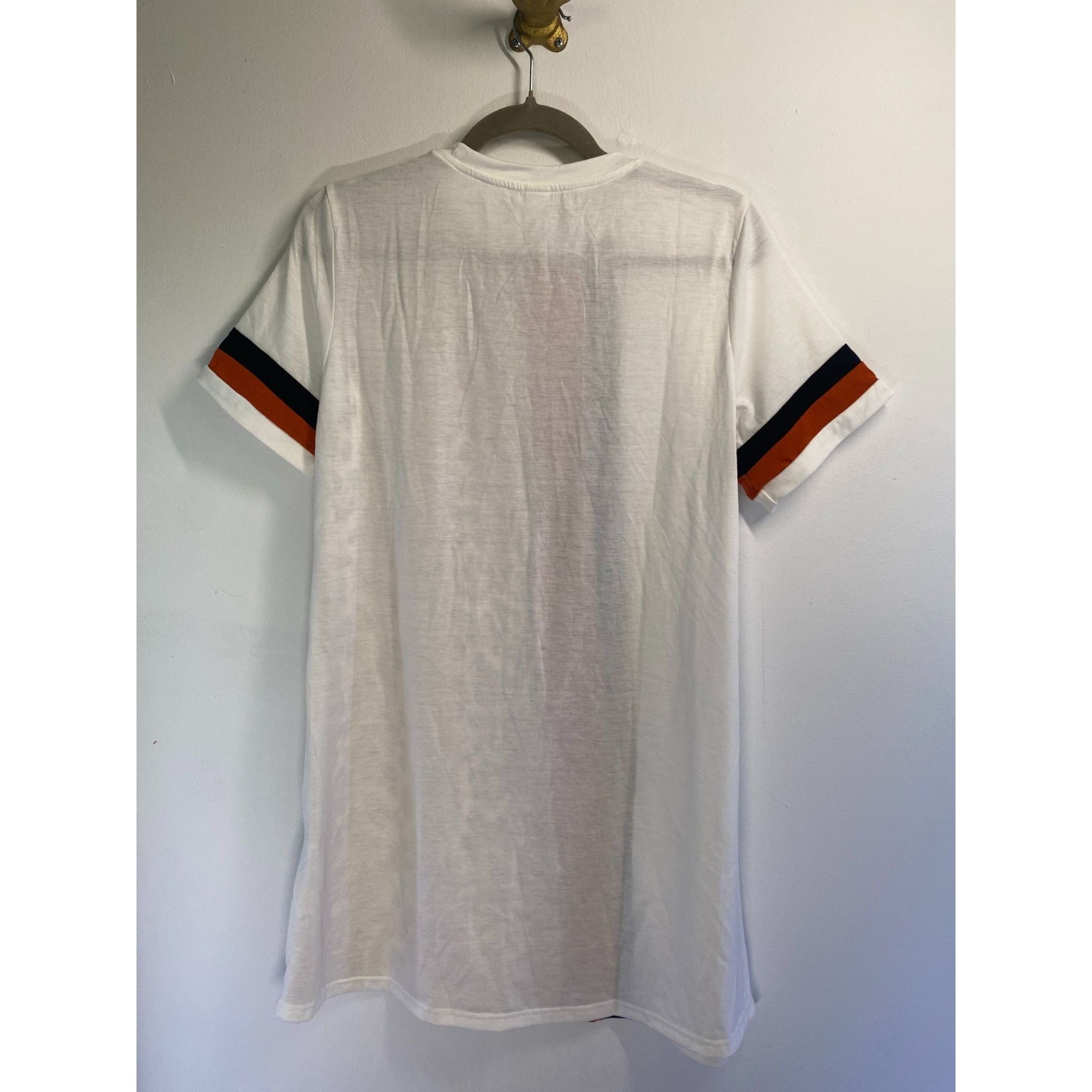 Other Leopard Print & Colorblock Short Sleeve Mini Dress White/Ora Size M / US 6-8 / IT 42-44 - 4 Thumbnail