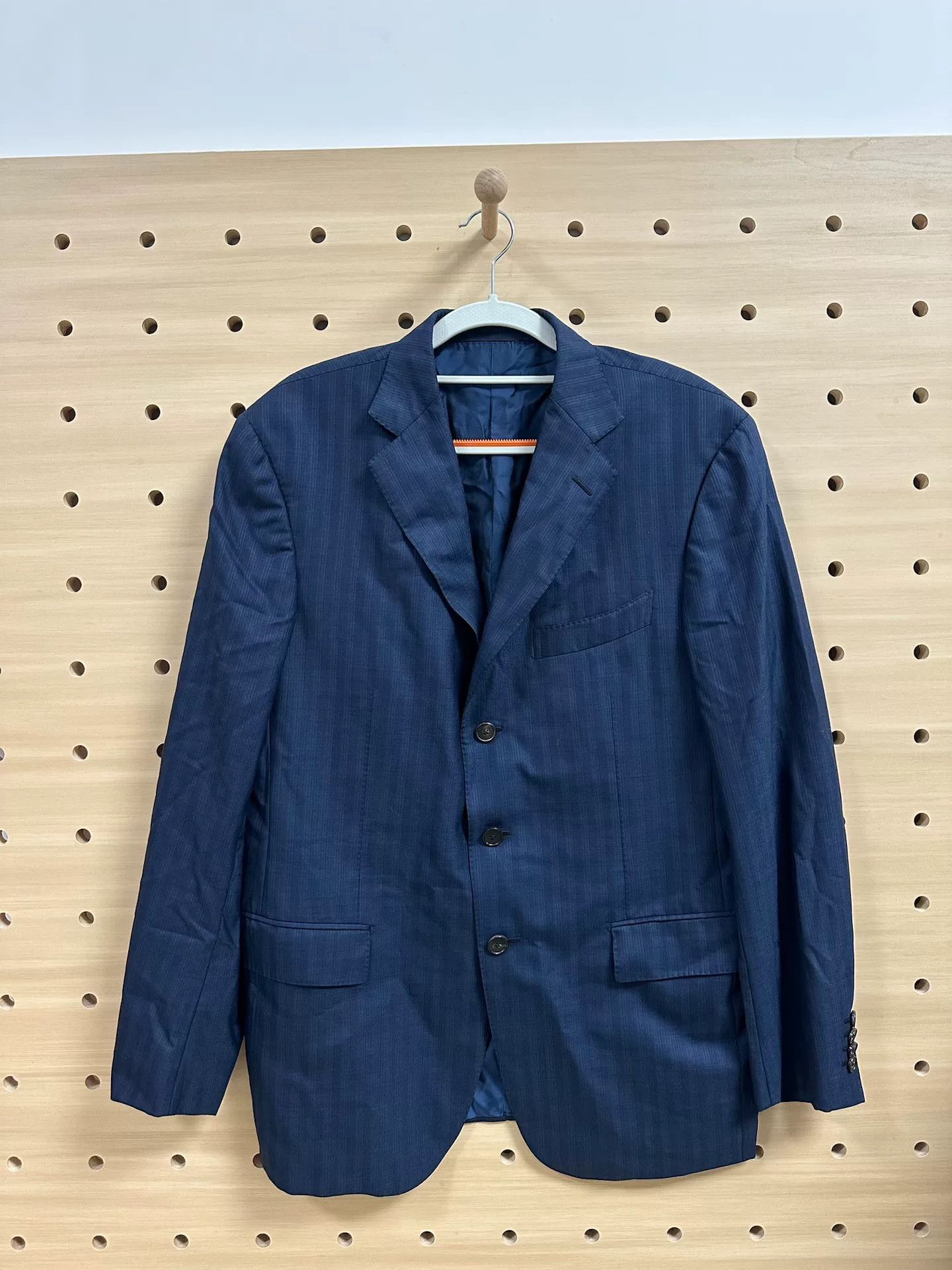 Ermenegildo Zegna Zegna Suit 100% Wool Navy Blue Size US L / EU 52-54 / 3 - 1 Thumbnail