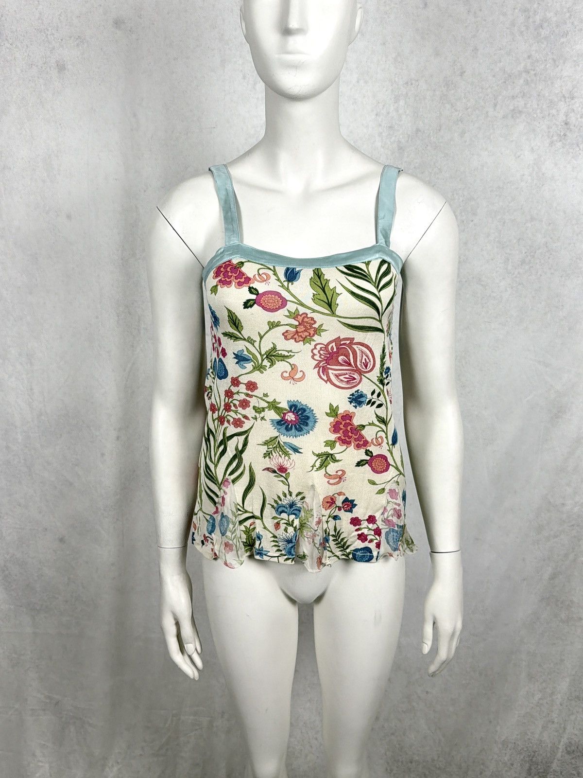 Dior Dior S/S2008 Floral Silk Flared Paneled Top Size M / US 6-8 / IT 42-44 - 1 Thumbnail