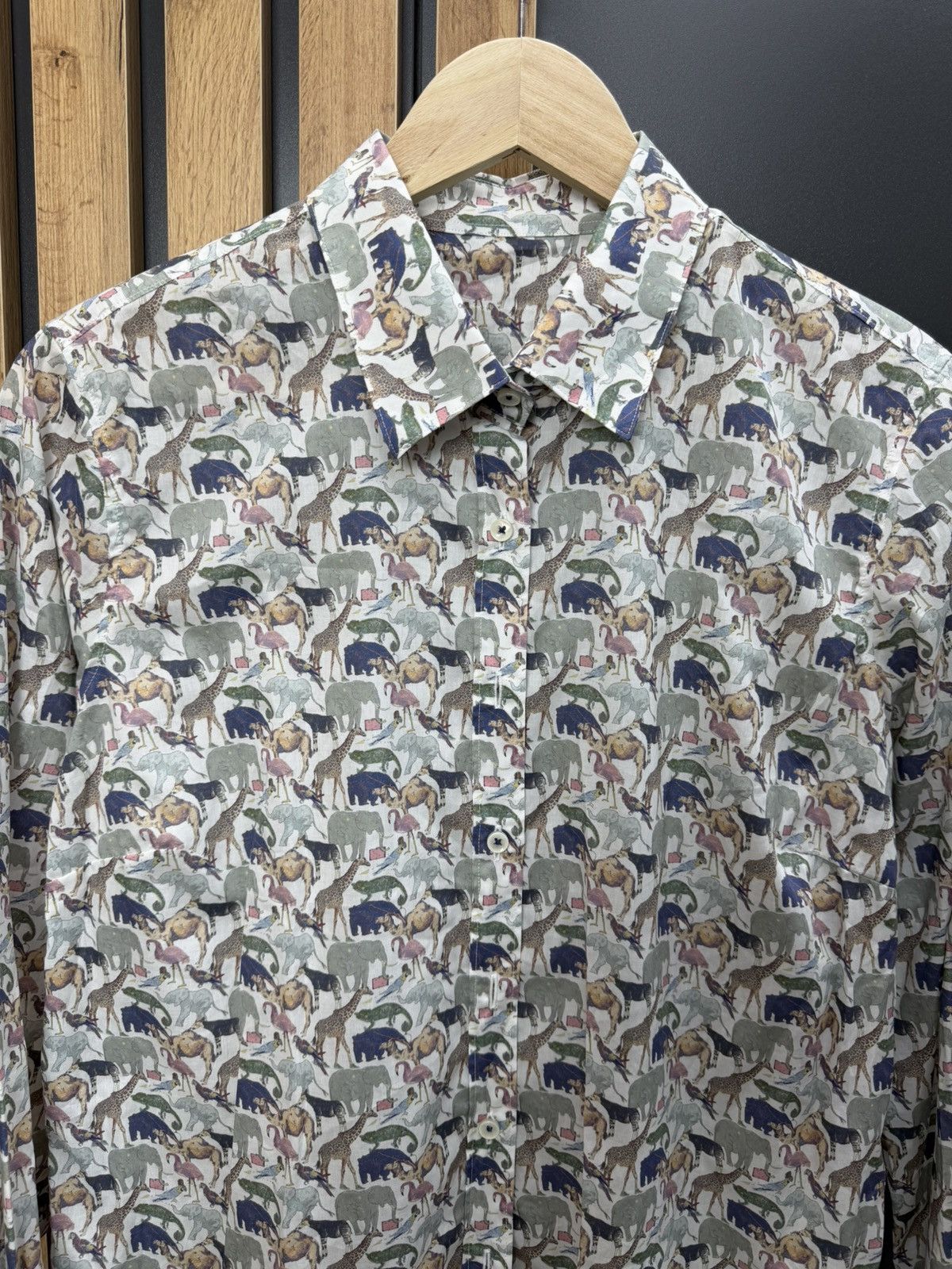 Other Stenstroms Animal Print Button Up Shirt Safari Cotton Size US S / EU 44-46 / 1 - 2 Thumbnail