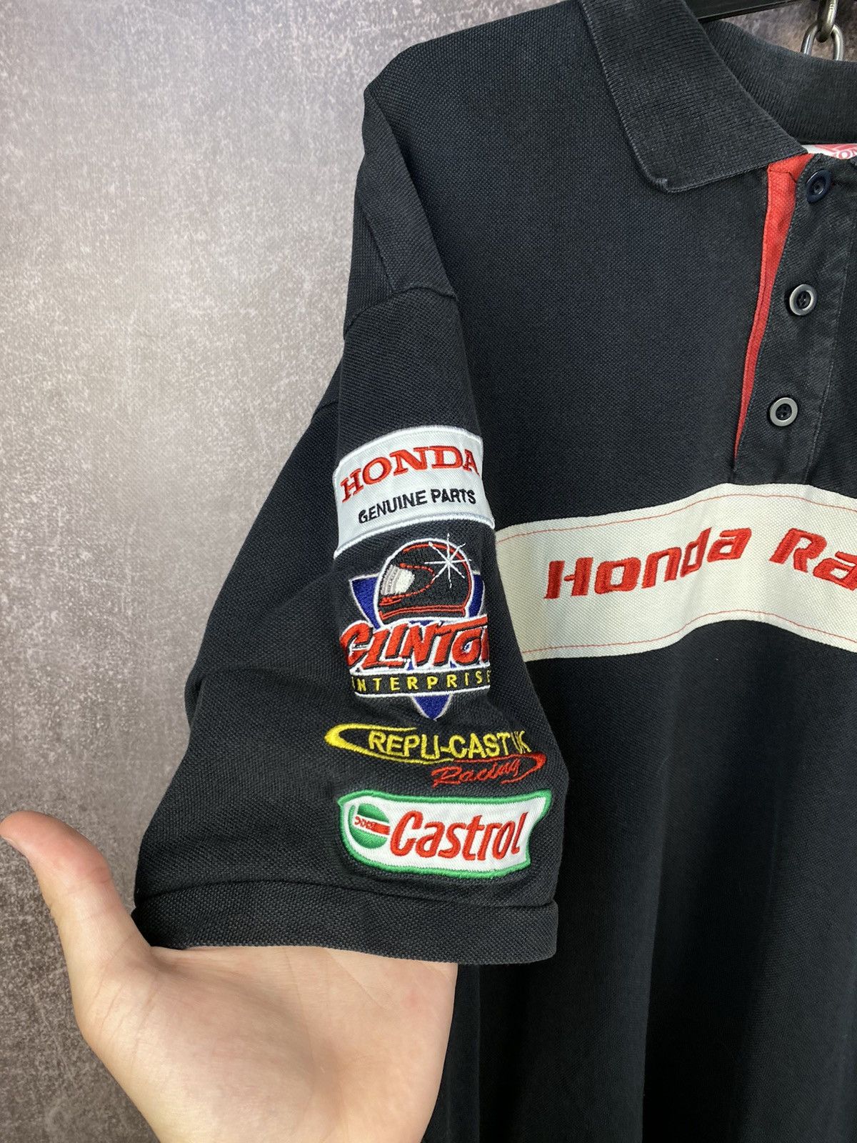 Honda × Japanese Brand × Vintage Vintage y2k 90s Honda Racing polo shirt Size US XL / EU 56 / 4 - 4 Thumbnail