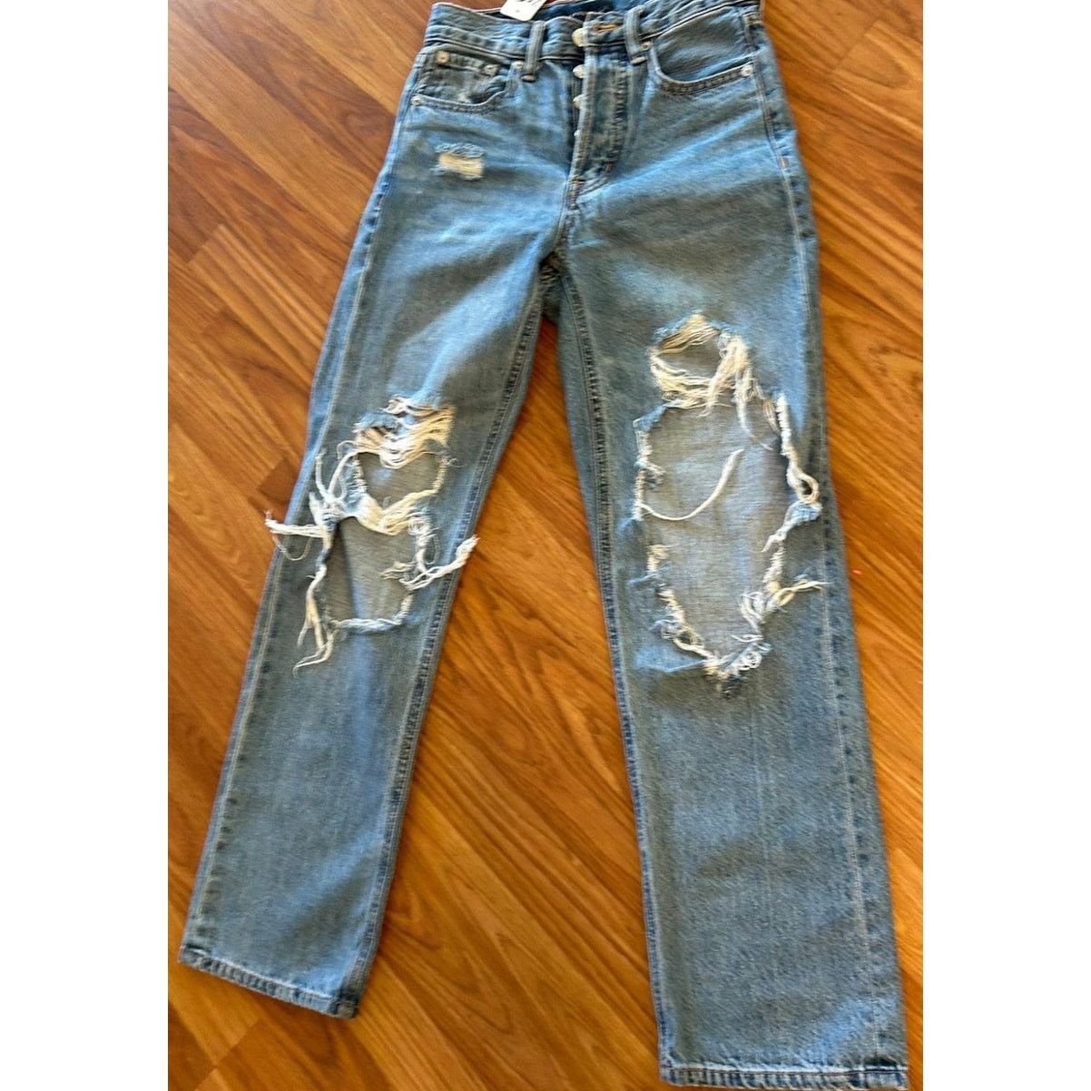 Aeropostale Vintage Aeropostale Distressed Blue Jeans - 90s Hip Hop XS Size 24" / US 00 / IT 34 - 5 Thumbnail