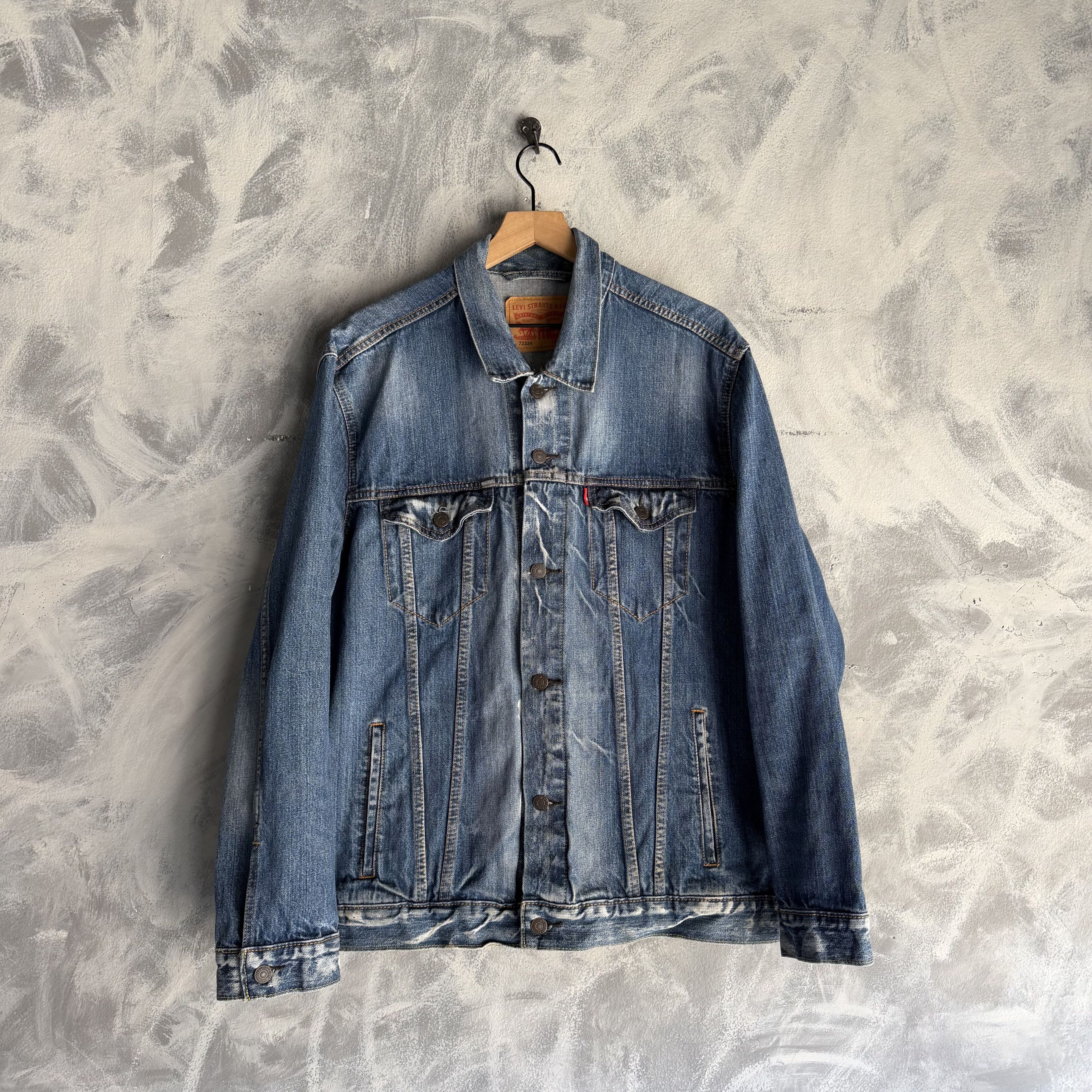 Levi's Levis Trucker Jacket Medium Wash Denim 72334-0140 Cotton Size US XXL / EU 58 / 5 - 1 Thumbnail