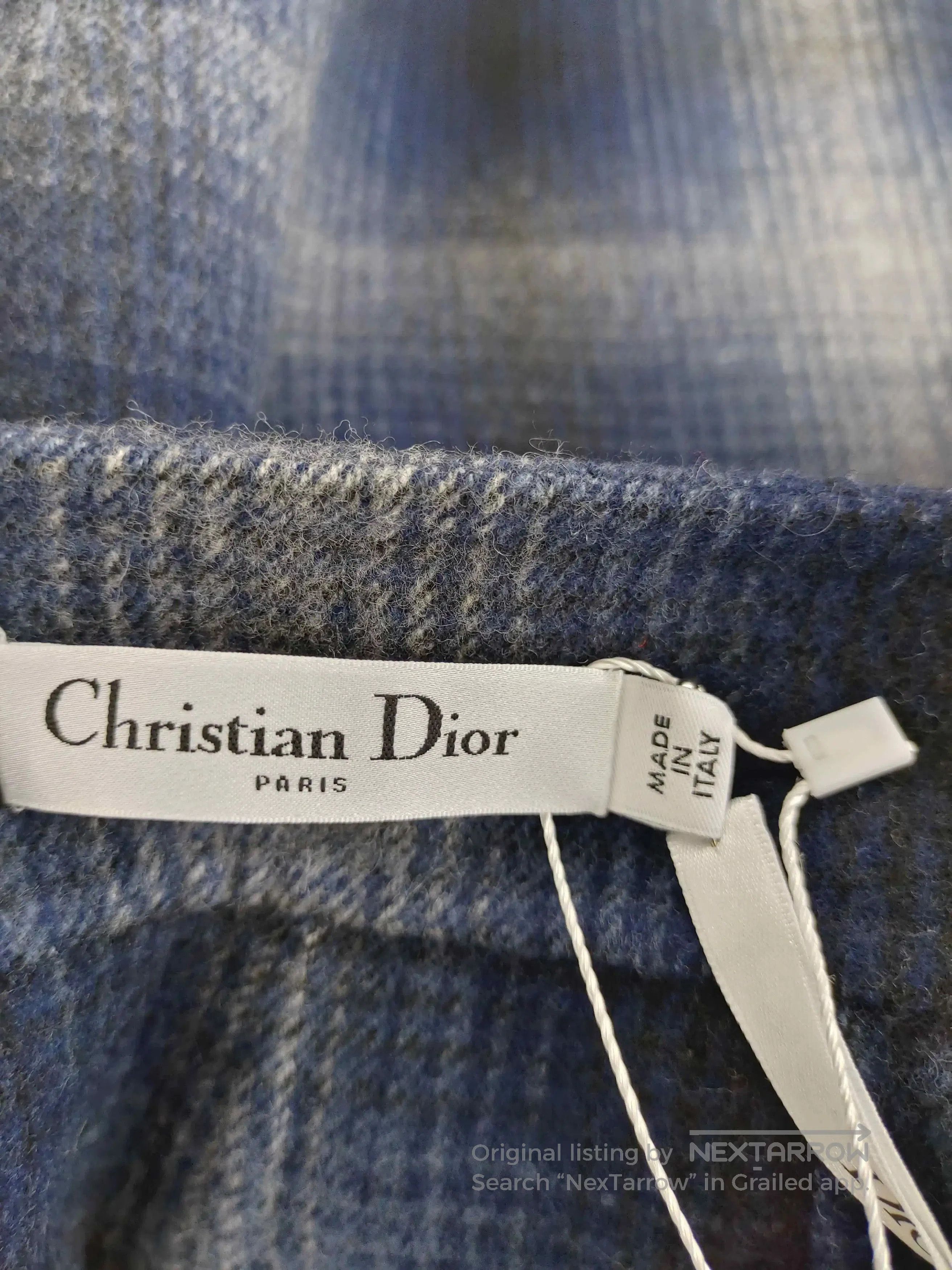 Dior Dior Wool Plaid High-Waist Fringe Skirt. Size US 36 / EU 52 - 3 Thumbnail