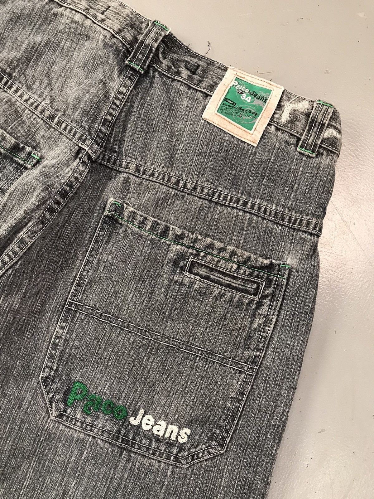 JNCO × Southpole × Vintage Vintage paco Jeans green tab baggy fit denim Size US 34 / EU 50 - 10 Thumbnail