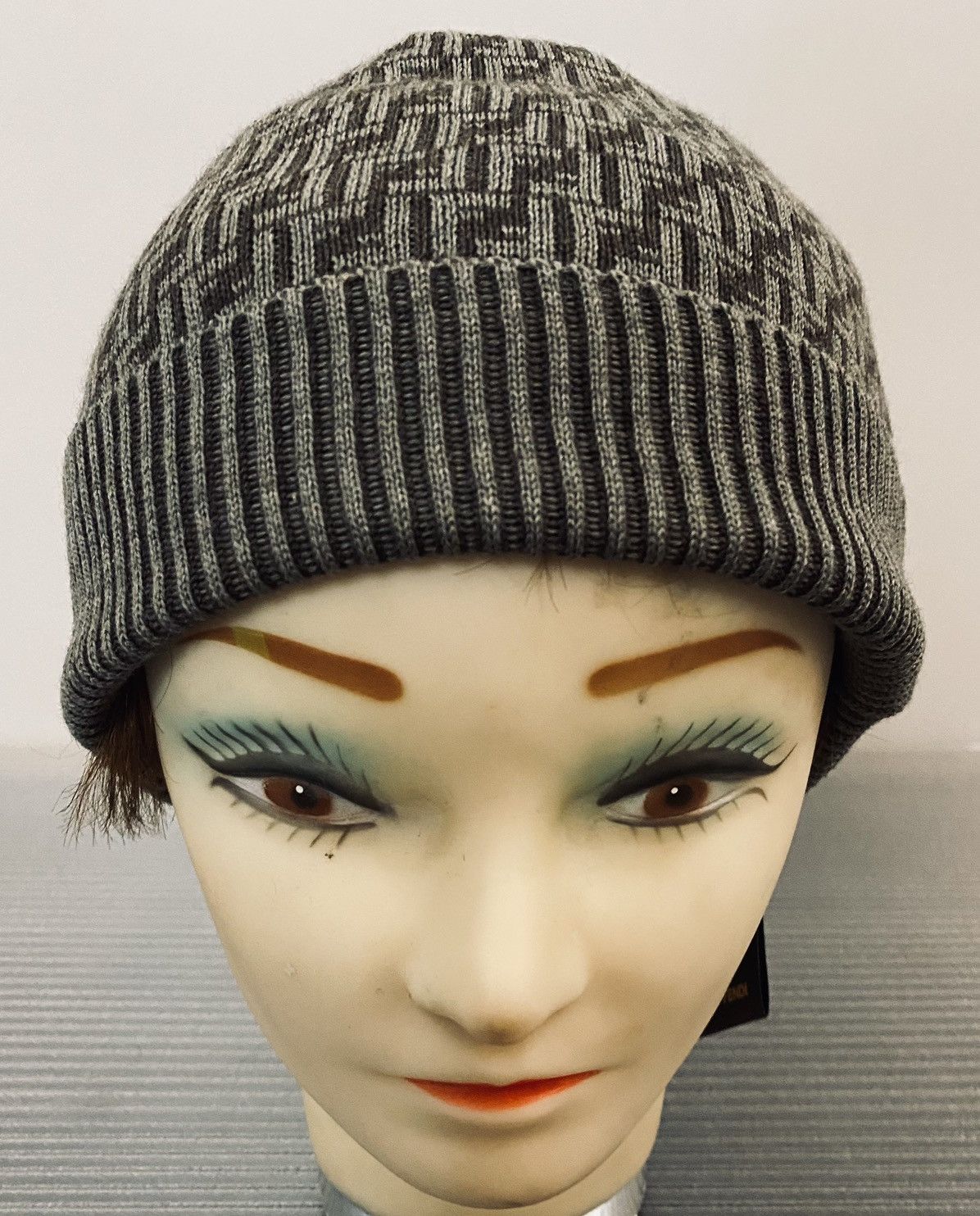 Fendi Fendi 🇮🇹 Khaki Wool micro FF Beanie unisex NEW Size ONE SIZE - 10 Thumbnail