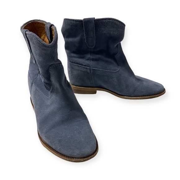 Isabel Marant Isabel Marant Crisi Ankle Boots in Light Blue Suede, Size 36 Size US 6 / IT 36 - 2 Thumbnail