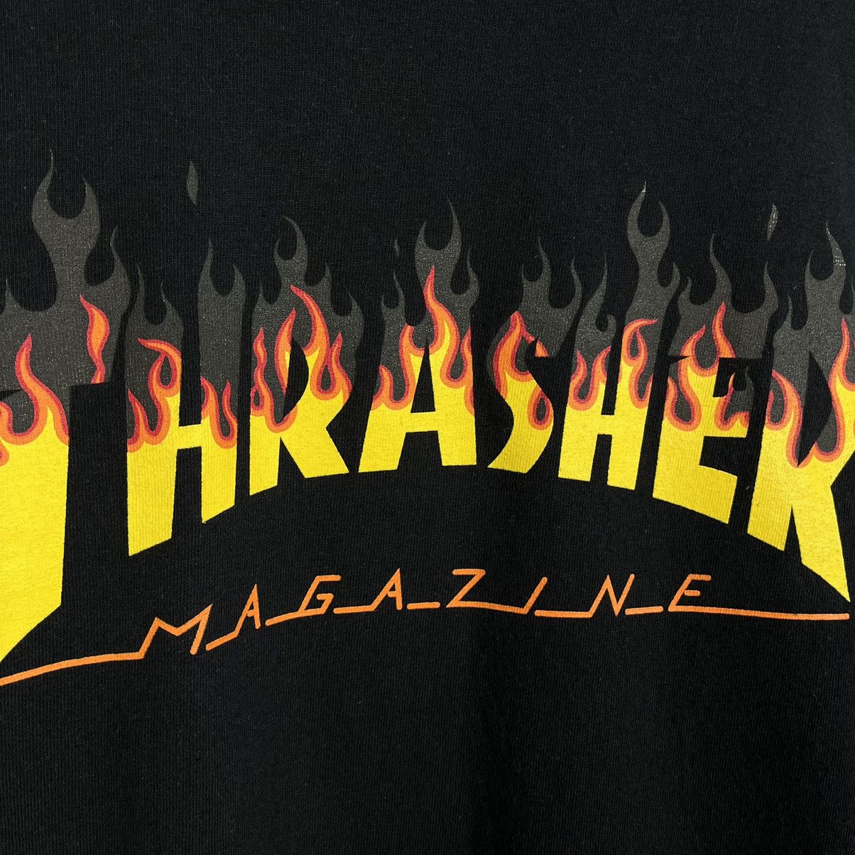 Thrasher Vintage Thrasher magazine flame big logo tee 90’s Size US L / EU 52-54 / 3 - 3 Thumbnail