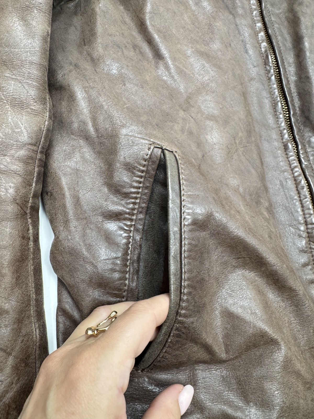Vera Pelle Vintage biker jacket for men Size US S / EU 44-46 / 1 - 3 Thumbnail