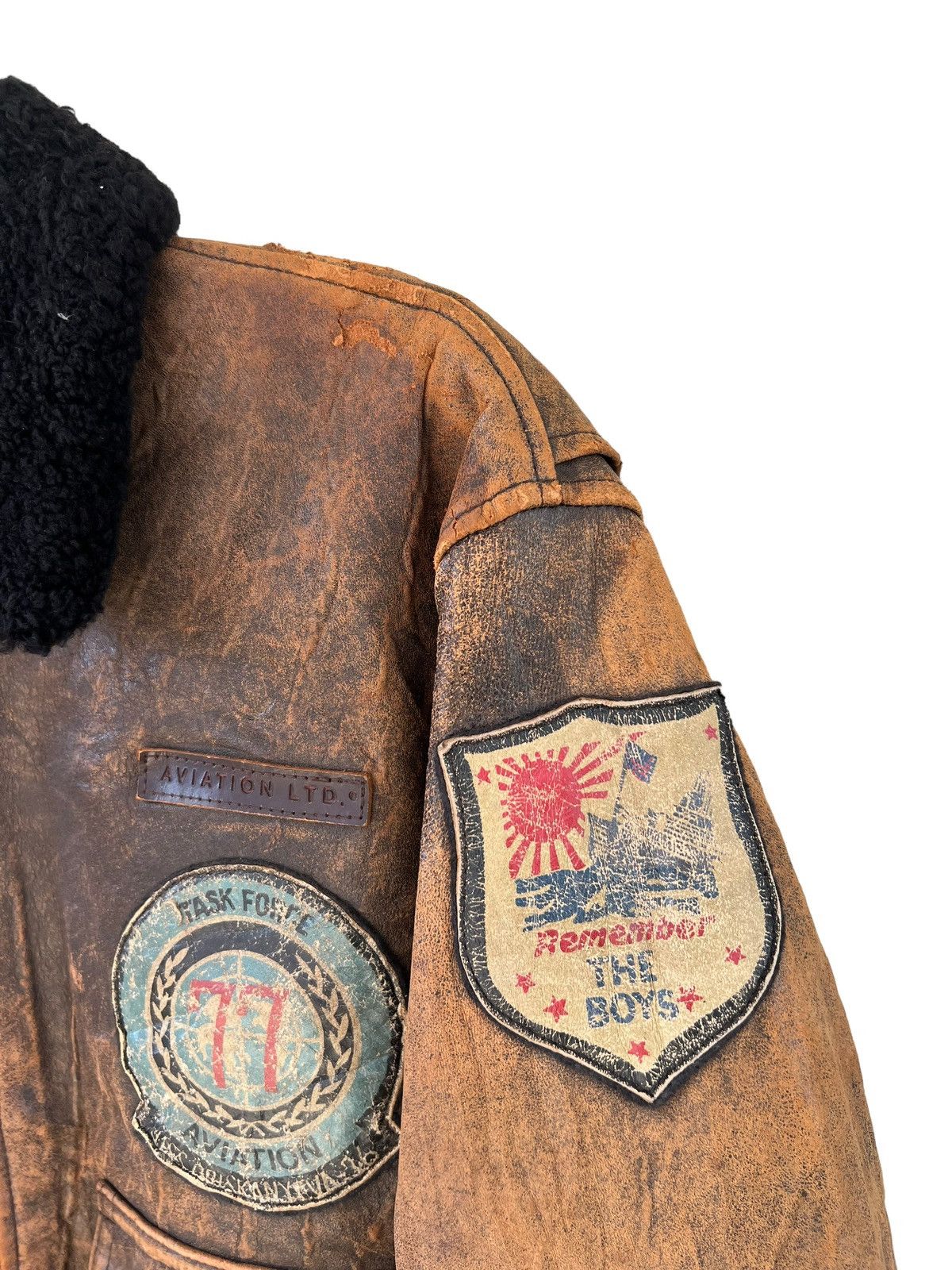 Avirex Archive 80s Avirex A-2 Distress Patina Leather Flight Jacket Size US S / EU 44-46 / 1 - 7 Thumbnail