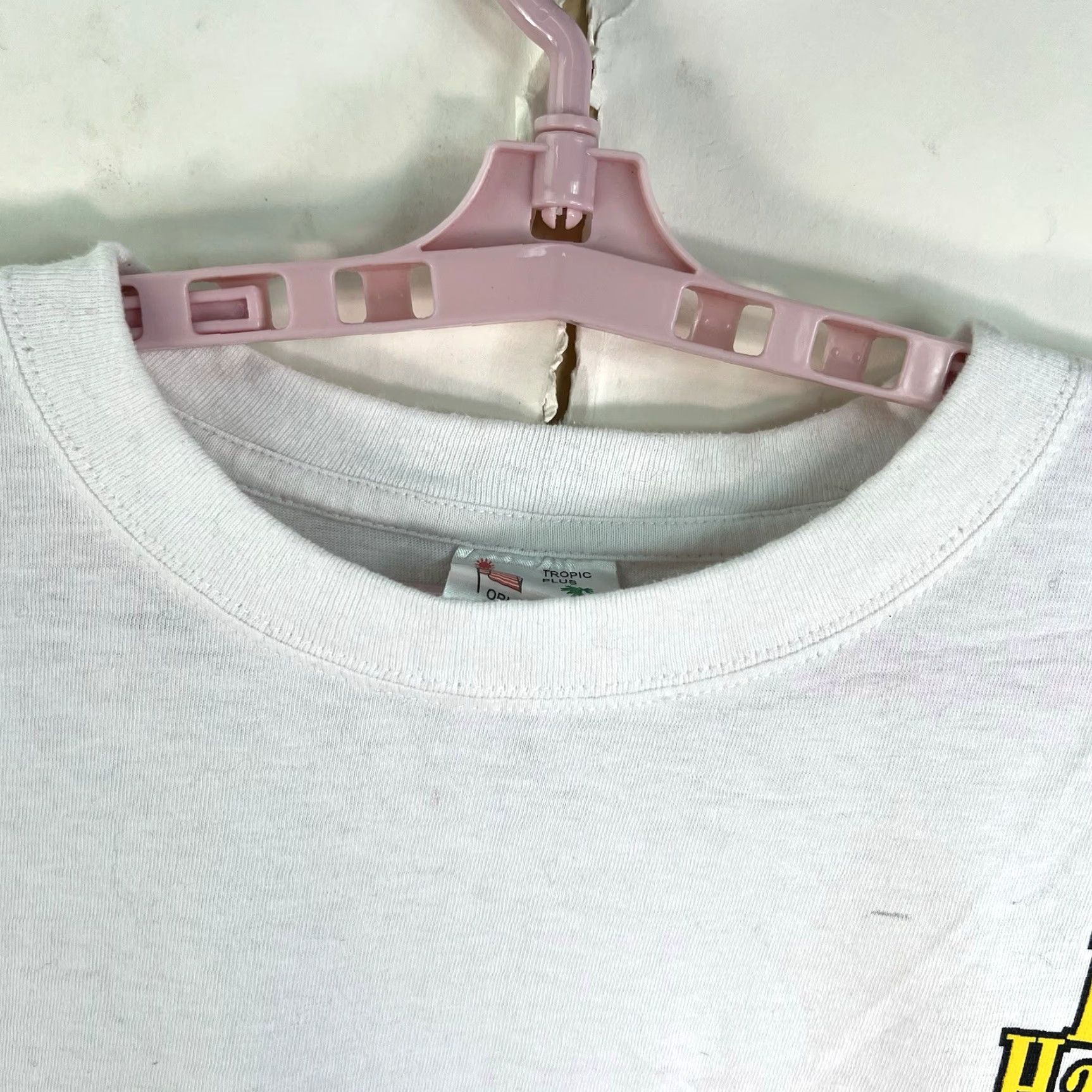 Vintage Tropic Plus Devils Hangout T-Shirt Mens 3XL White Graphic Print 90s Beach Size US XXL / EU 58 / 5 - 4 Thumbnail