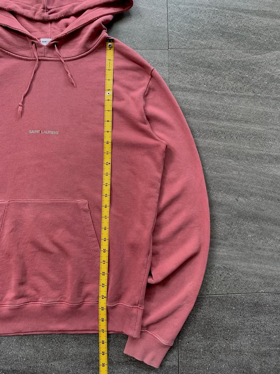 Saint Laurent Paris FREE TAX! Distressed Logo Hoodie by Hedi Slimane Size US S / EU 44-46 / 1 - 18 Thumbnail