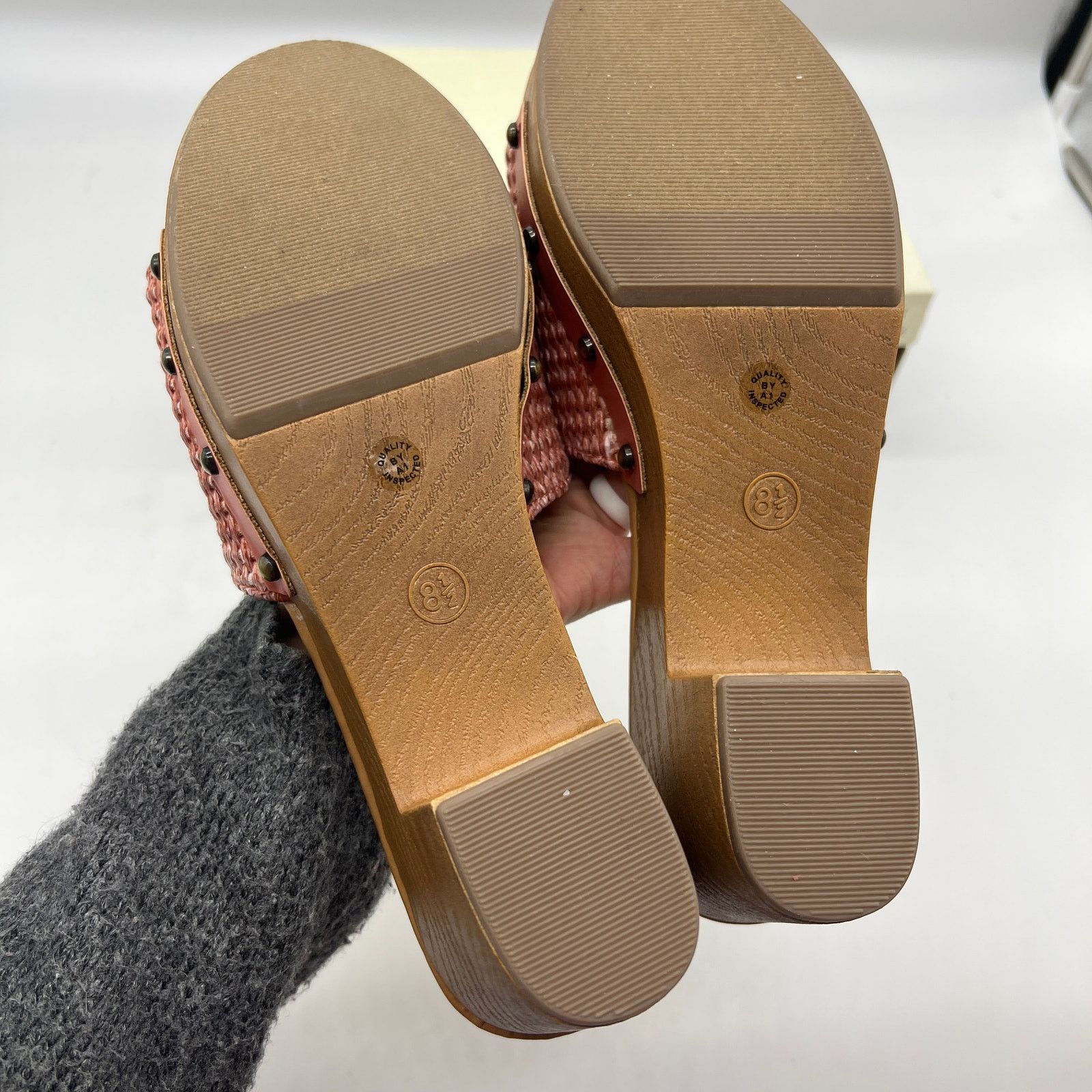 Other a.n.a Womens Robinson Heeled Sandals Terracotta Size US 8.5 / IT 38.5 - 3 Thumbnail