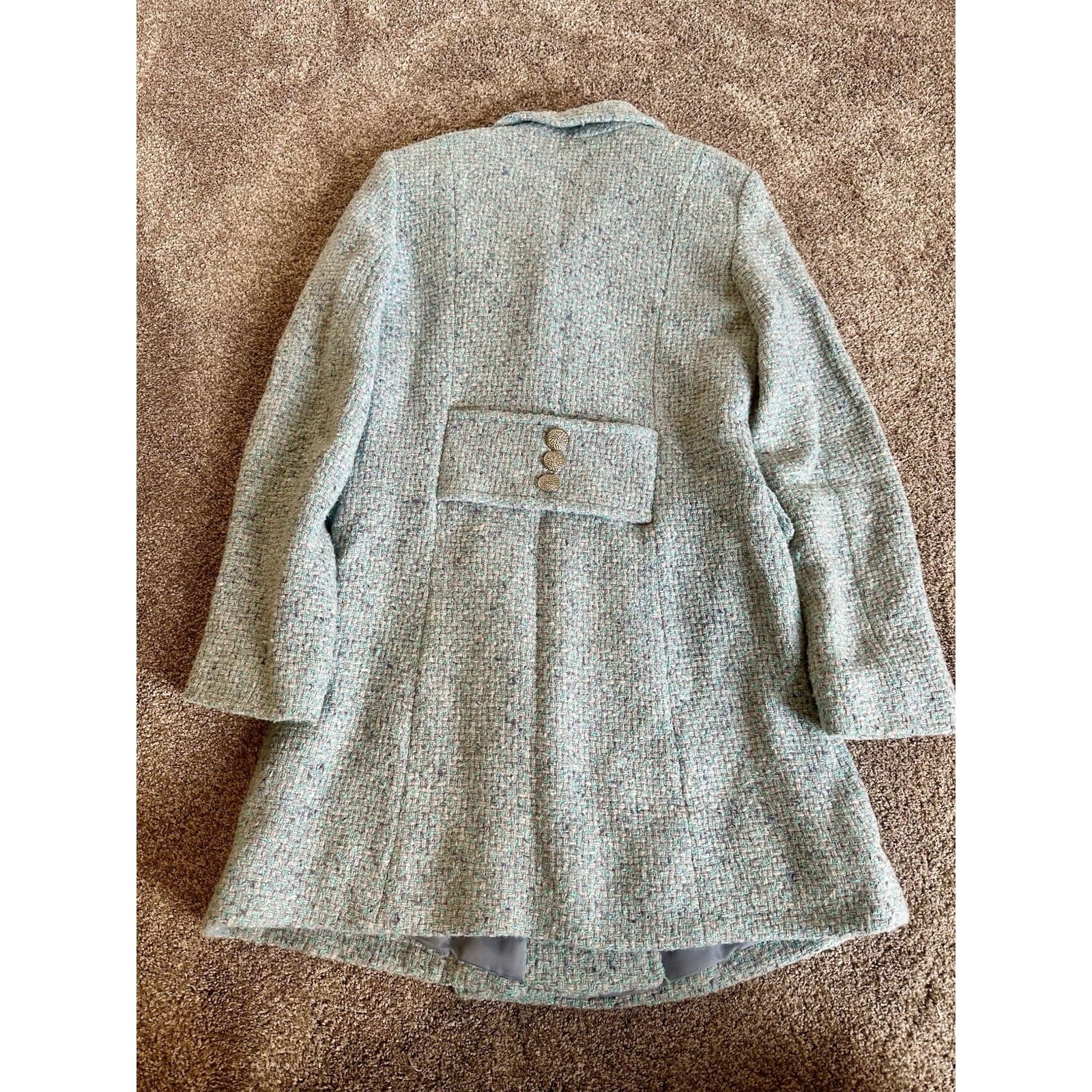 Other Marvin Richards Overcoat Women M Blue Double Breasted Wool Size M / US 6-8 / IT 42-44 - 6 Thumbnail