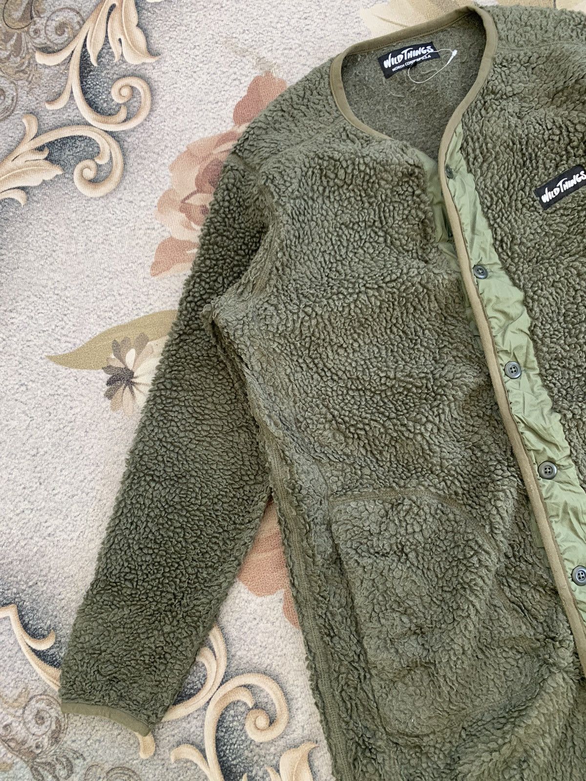 Wild Things WildThings North Conway Usa Olive Pile Fleece Jacket Size US S / EU 44-46 / 1 - 5 Thumbnail