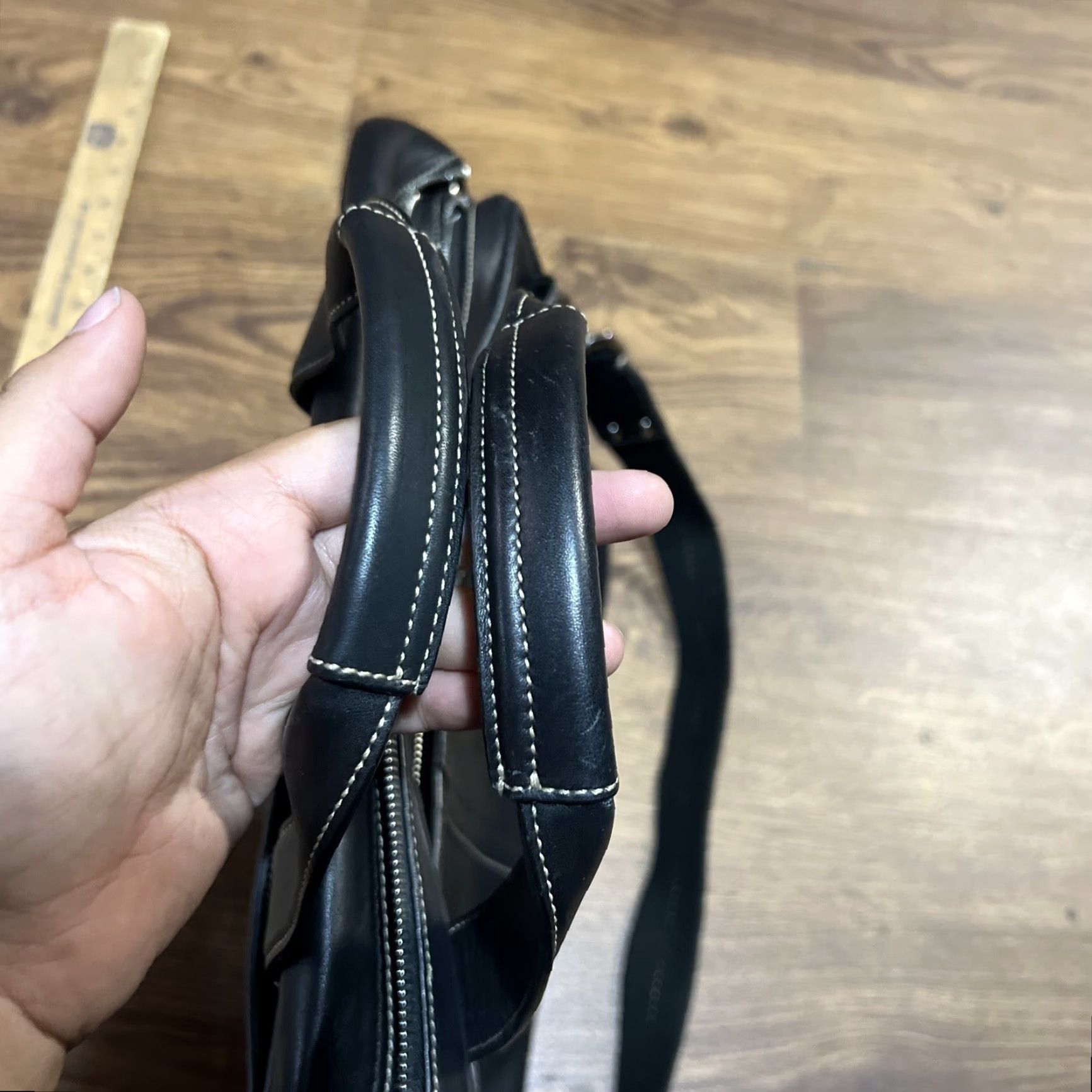 Coach COACH Transatlantic Black Leather Crossbody Soft Side Large Briefcase - Men - Large - Briefcase/Document Case Size ONE SIZE - 3 Thumbnail