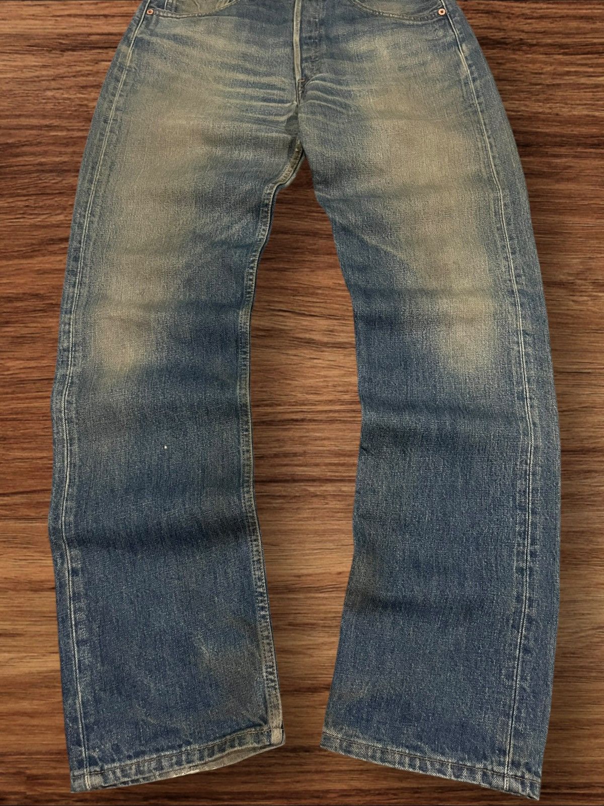 Levi's Vintage 90s Levi’s 501 Button Fly Dark Blue Faded Jeans Size US 31 - 13 Thumbnail
